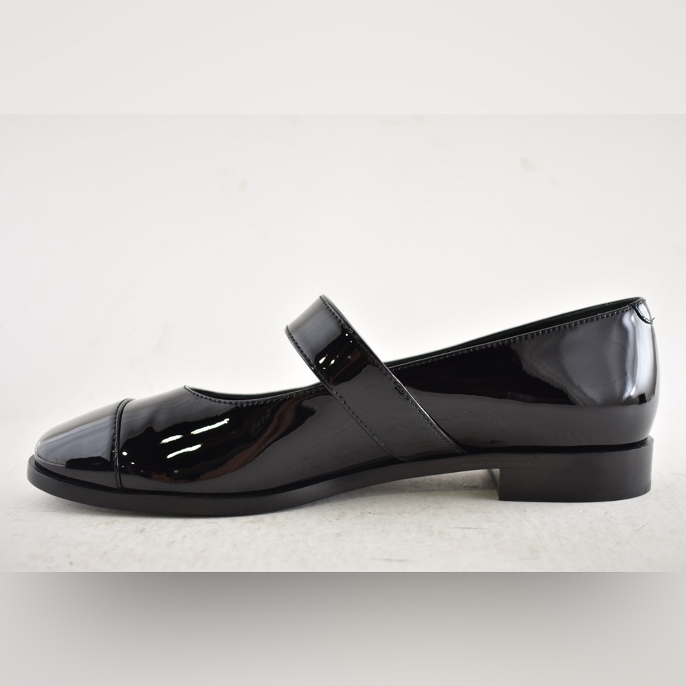 Chanel REV Black Patent Turnlock CC Mary Jane Moccasin Ballet Loafer Flat 36 - Picture 11 of 16